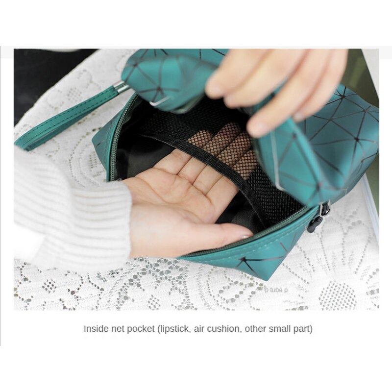 Diamond PU Leather Cosmetic Bag Women's Cosmetics Storage Bag Travel Storage Bag LOGO Can Be Formulated Storage