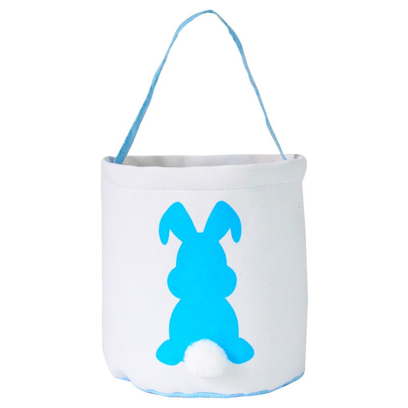 Cylinder Silk Printing Plush Rabbit Ear Bag  Portable Gift Bag Easter Festival Celebration Rabbit Storage Bag Storage