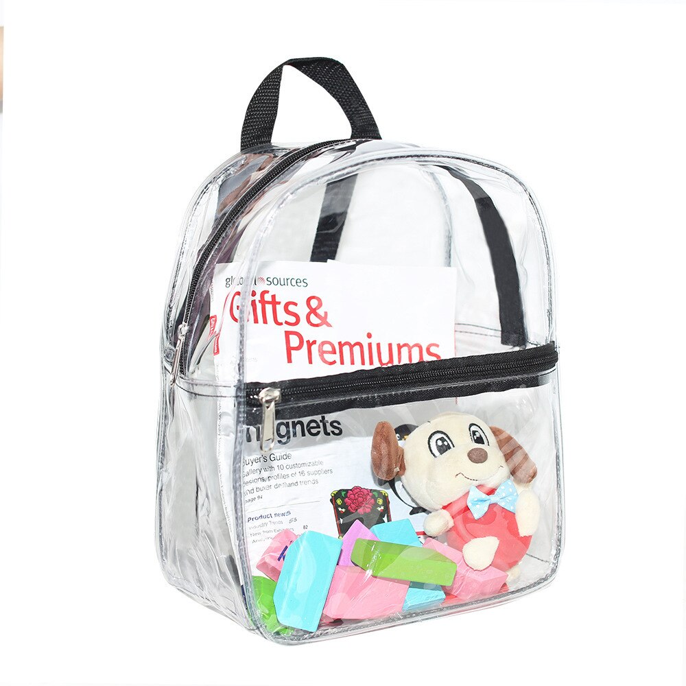 Transparent Schoolbag Fashion High Visibility Children's Beach Backpack Security Free Transparent PVC Schoolbag Storage