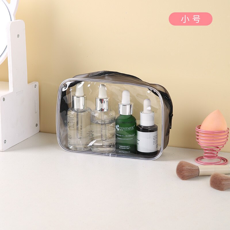 Macaron Small Fresh PVC Medium Cosmetics Transparent Travel Storage Bag Skin Care Wash Bag Lazy Convenient Toiletry Bag Storage