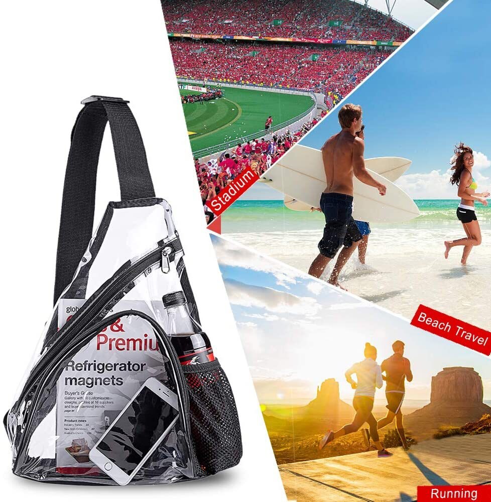 Leisure Sports Trend PVC Transparent Chest Bag Fashion Trend Shoulder Crossbody Bag Storage