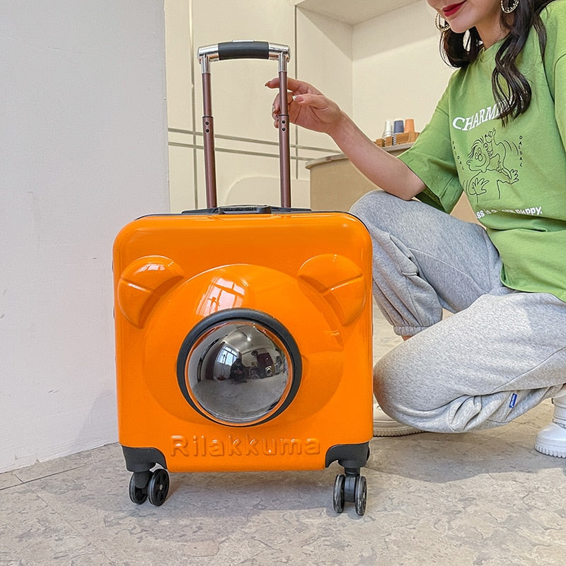 Pet Pet Trolley Bag, Cat and Dog Space Capsule Bag, Cat Out, Portable Air Box, Portable Cat Luggage Travel