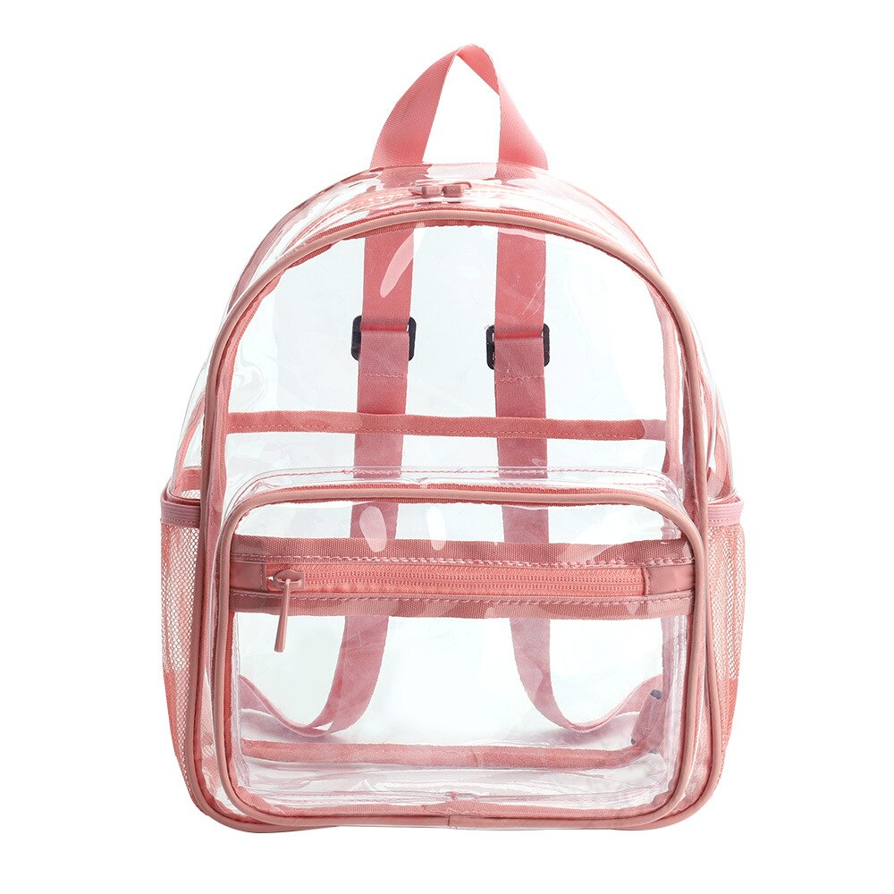Kids Contrast Fashion Simple Transparent Backpack Waterproof Pvc Storage Bag Large Capacity Children's Student Backpack Storage