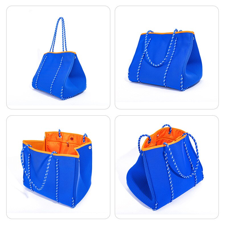 Jindian Fashion Self-reliance Perforated Diving Material Women's Large Capacity Beach Mother Bag Storage