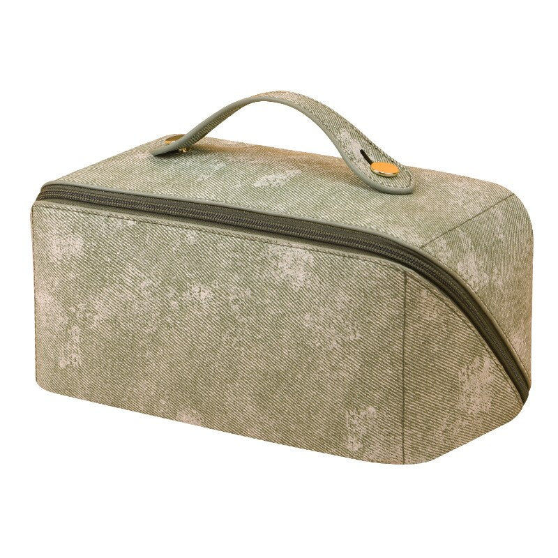 Cream Texture PU Leather Large-capacity Multifunctional Cosmetic Storage Bag Advanced Sense Ins Wind Wash Bag Storage