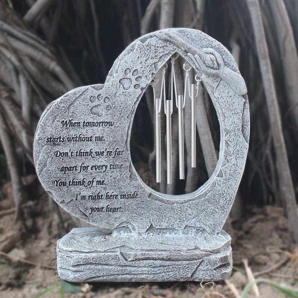 petNew Wind Chime Pet Tombstone Resin Crafts Factory Spot Wholesale Puppy Memorial Tombstone.