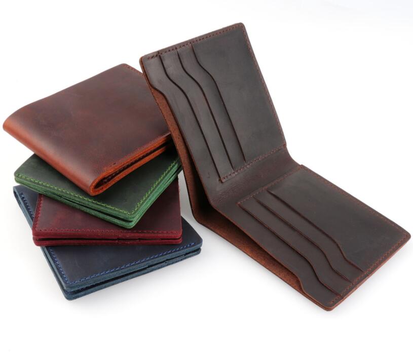 Wholesale  genuine leather wallet  fashion short wallet for men