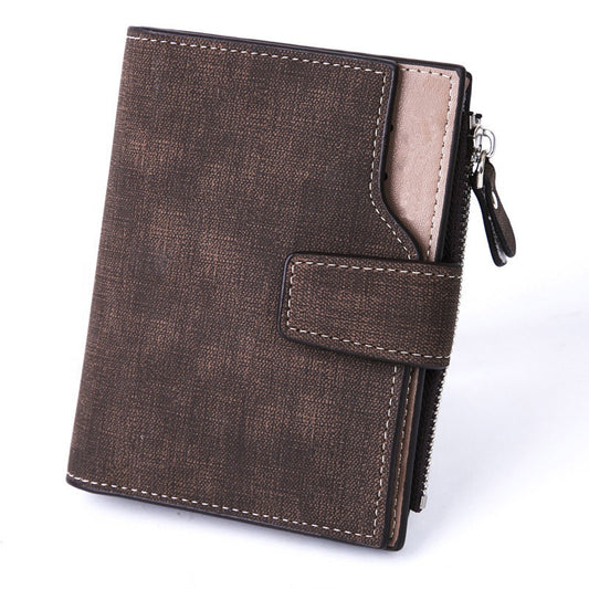 Fashion design colorful Premium PU Genuine  Blocking Leather Wallets Mens Trifold Wallets with Coin Pocket