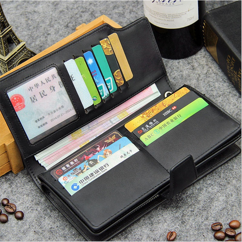 High Quality Promotional Gifts Outside aluminum credit card  Wallet Envelope Cheap Fashion  PU Leather Pocket Wallet