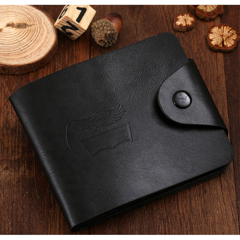 High Tiding Dark Brown Handmade capacity Classical Water proof camel leather wallet wallets for men