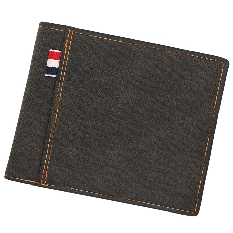 2019 New Trend Fashion Brand Short Design Genuine Leather Men Wallet for Men Purse Zipper Coin Wallet