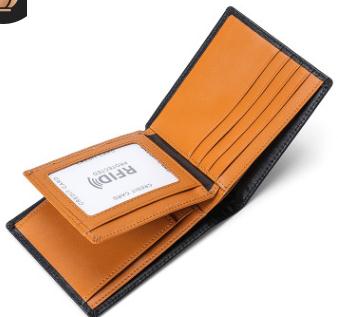 The new Crazy Horse leather multi-card men's leather Money bag RFID anti-magnetic customized wallet