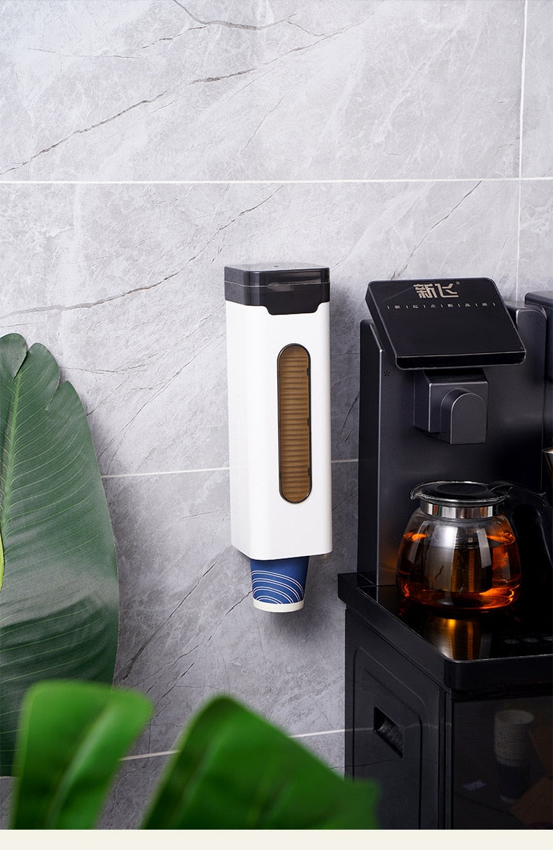 Disposable cup remover automatic perforation-free plastic commercial tea dispenser cup shelving wholesale