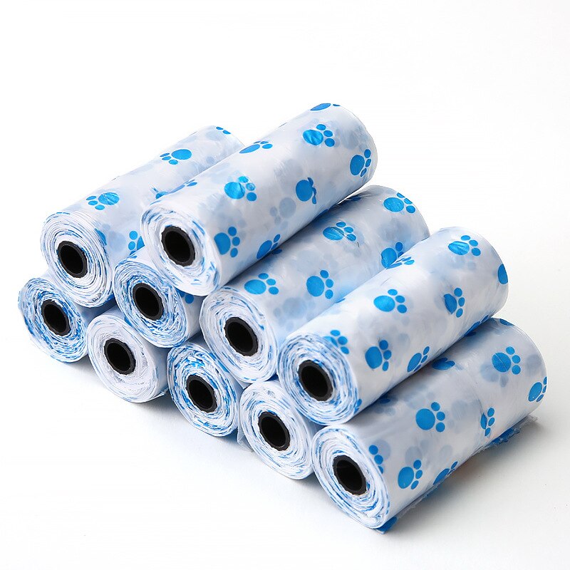 Printed Pet Garbage Bag 15 Pieces/roll Dog Cleaning Convenience Bag Dog and Cat Supplies Dog Supplies  Poop Bag   Puppy