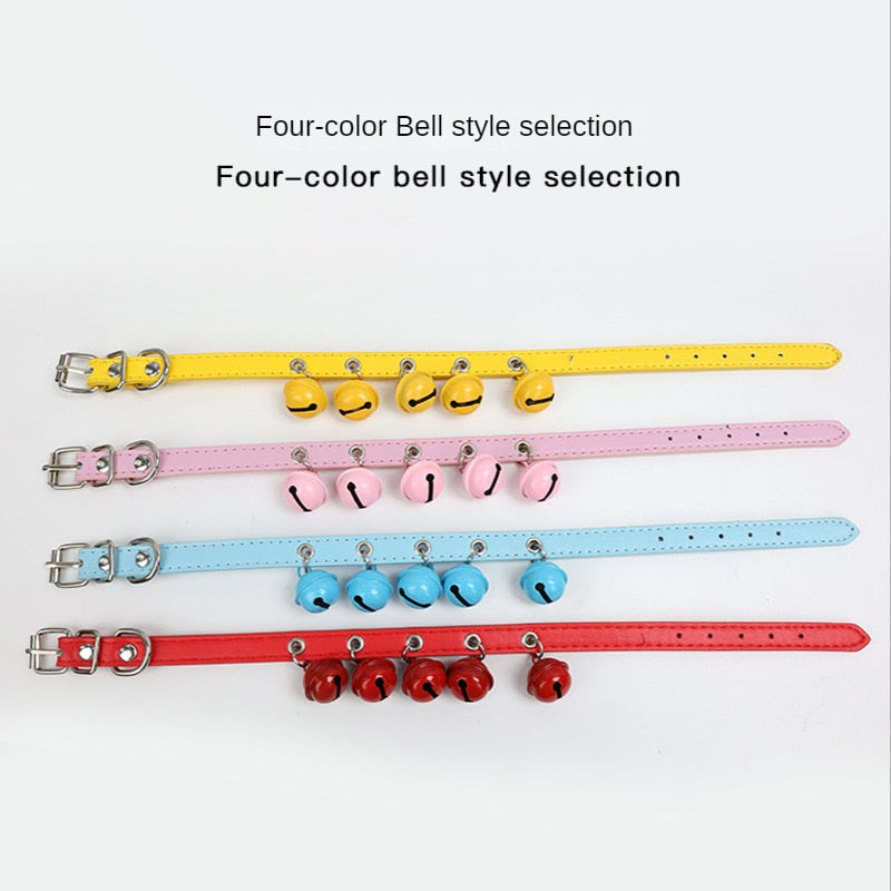 Pet Bell Collar with Bell Small Dog Collar with Dog Chain Dog Rope Pet Traction Rope