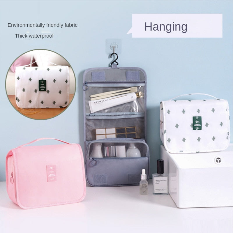 Factory Stock Travel Wash Bag Wholesale Portable Cosmetic Bag Hook Mixed Batch Oxford Cloth Ins Waterproof Storage Bag