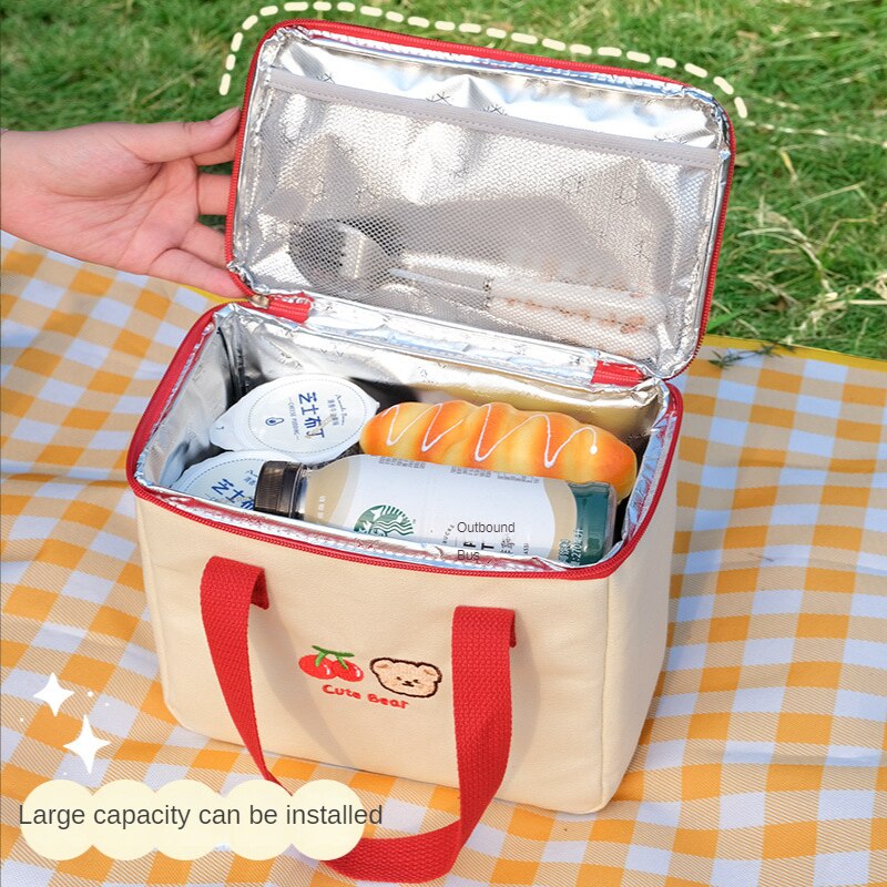 Portable Lunch Box Bag with High Beauty Value and Large Capacity Lunch Box Bag for Students