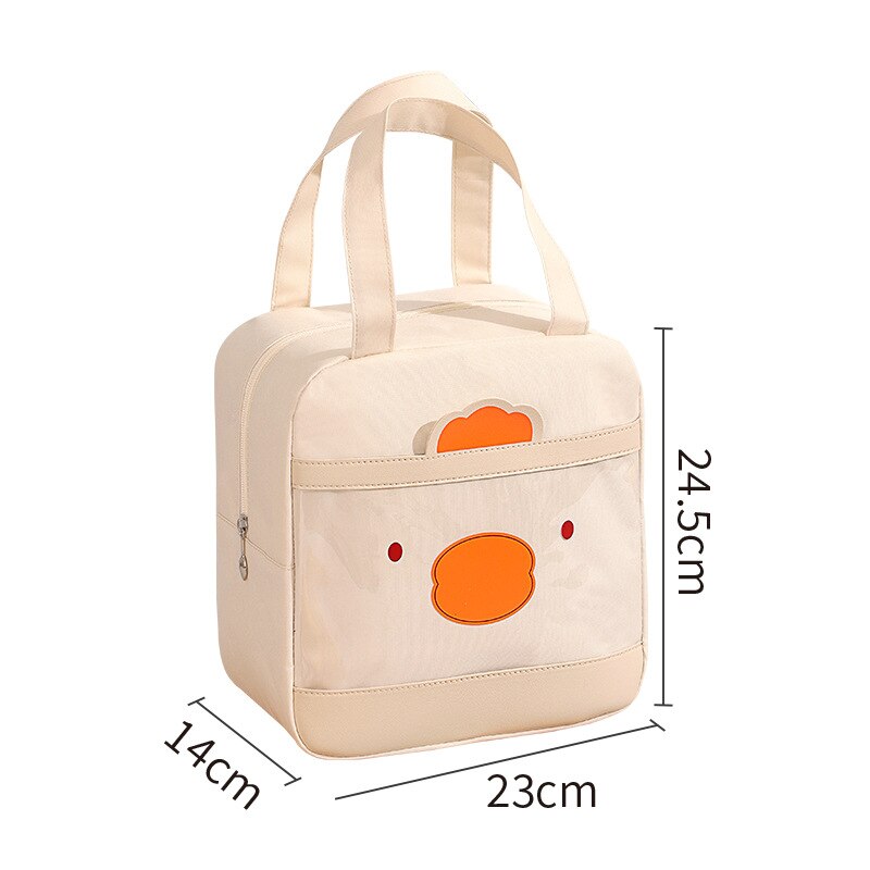 New Elementary School Students Pack Lunch Bags with Cute Insulated Bento  with Aluminum Film and Rice Hand-held Lunch Box Bags