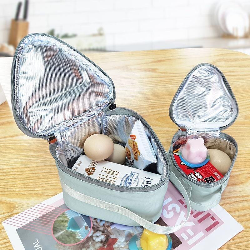 Insulation Bag Mother and Baby Food Environmental Protection Cute Portable Student Mini Three-dimensional Triangle Breakfast Bag