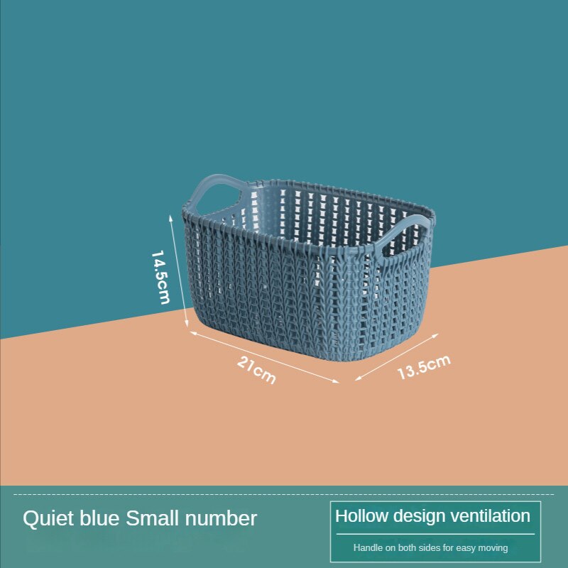 Rattan snack basket storage basket bath basket thickened plastic basket