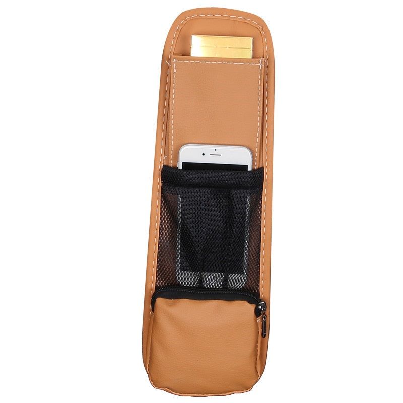 Car seat side hanging bag storage bag leather sundries universal multi-functional gap car mobile phone bag