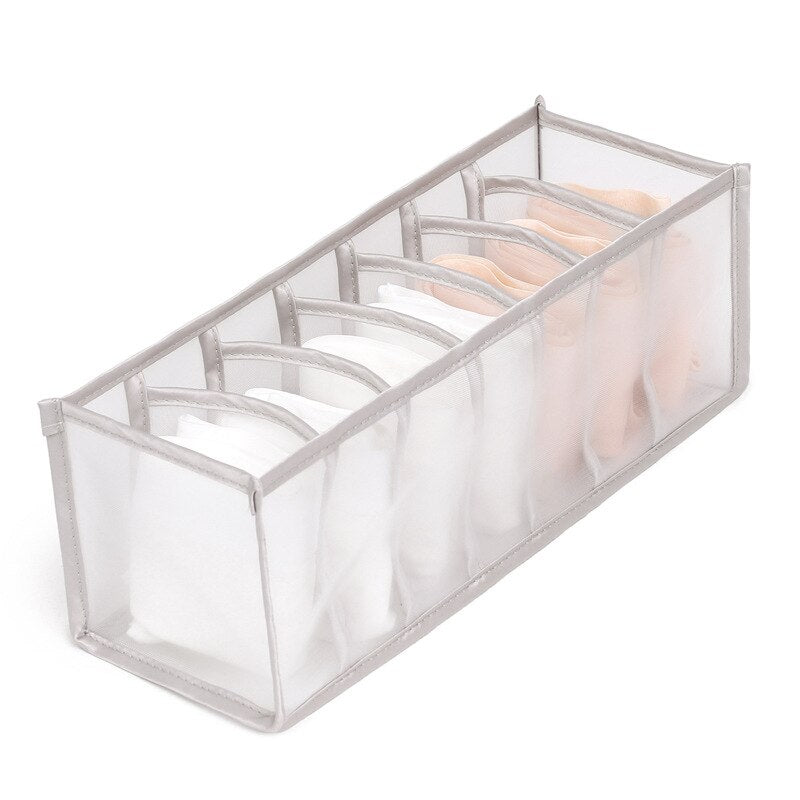 Washable underwear storage box Folding drawer with lid sock underwear storage box cotton linen bra organizer