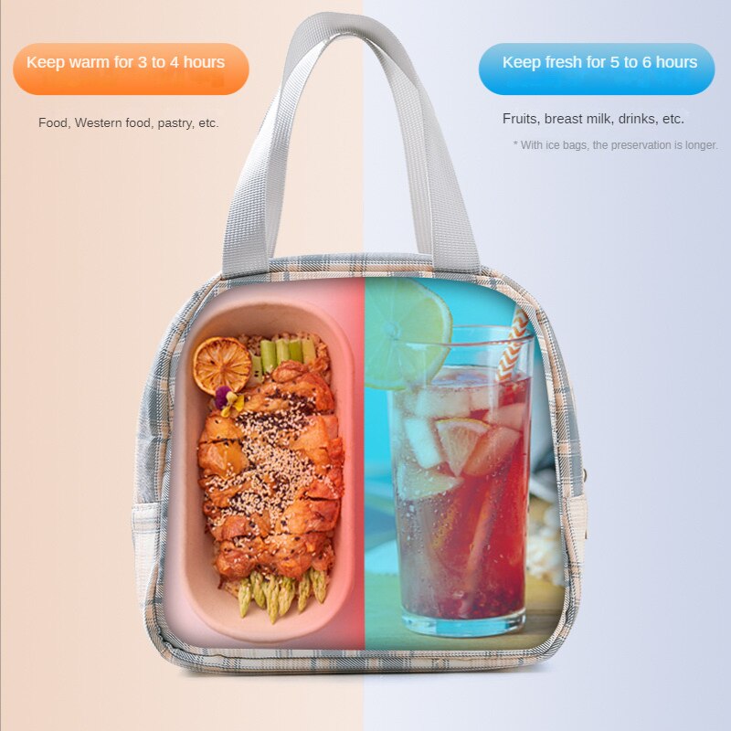 Lunch Box Handbag Aluminum Foil Thickened Student Thermal Insulation with  Lunch Bag Office Workers  Lunch Box Bag