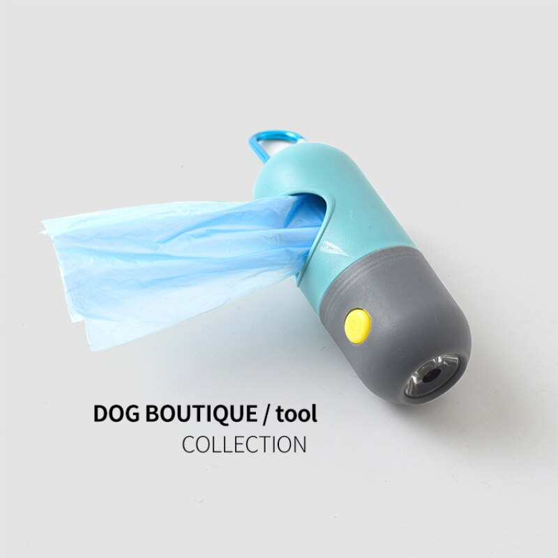 Pet Garbage Box LED Dog Poop Bag Pill Garbage Bag Convenient Storage Box Cat and Dog Cleaning Supplies