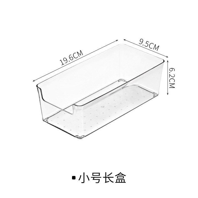 Large capacity plastic acrylic transparent desktop storage box cosmetics jewelry snacks collation and collection