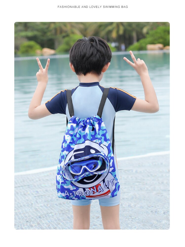 New Children's Swimming Bag Dry and Wet Separation Wash Bag Swimming Equipment Storage Bag Beach Storage Backpack Beach Bag