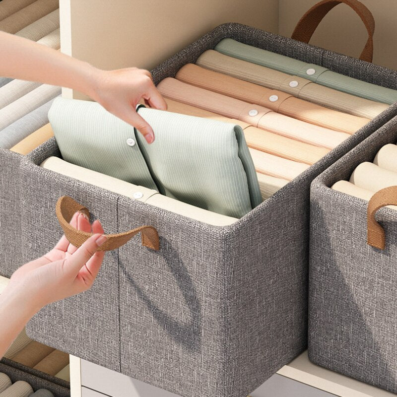 Household Layered Artifact Foldable Clothes Pants Compartment PP Box Clothing Drawer Fabric Wardrobe Storage Box