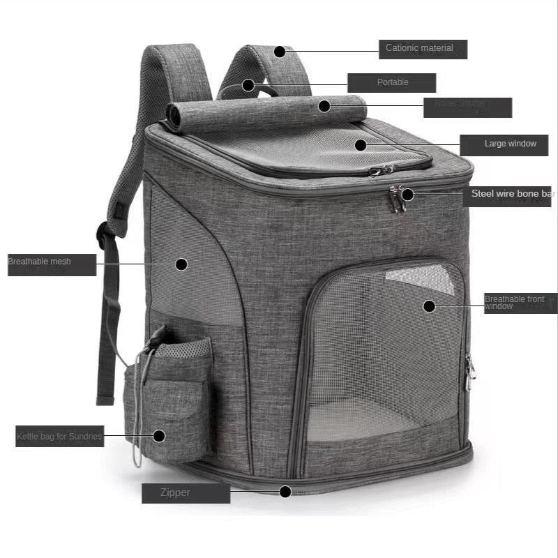 Dog Bag Go Out Portable Breathable Shoulder Oxford Cloth School Bag Large Capacity Backpack Pet Bag Small