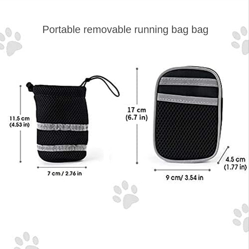 Dog Accessories  Popular Pet Running Traction Suit with Waist Bag, Multicolor Reflective Traction Rope Collar and Belt