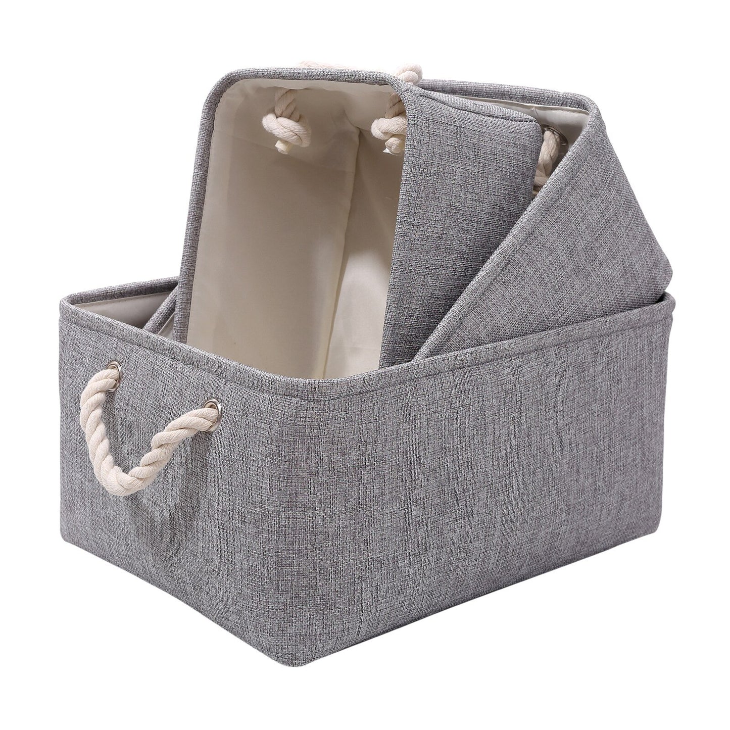 Cotton linen storage basket ins storage basket wholesale Japanese cloth tabletop clutter storage basket