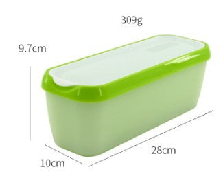 Large rectangular ice cream box Plastic pp storage box Ice cream box Household kitchen refrigerator storage box