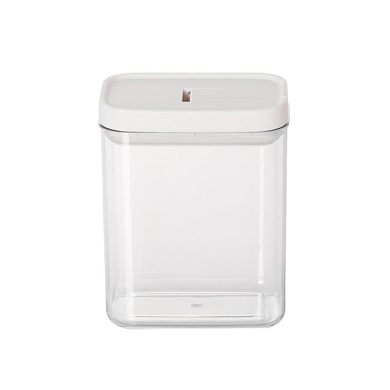 Kitchen storage box transparent whole grain sealed food jar plastic fresh storage jar easy to snap sealed jar
