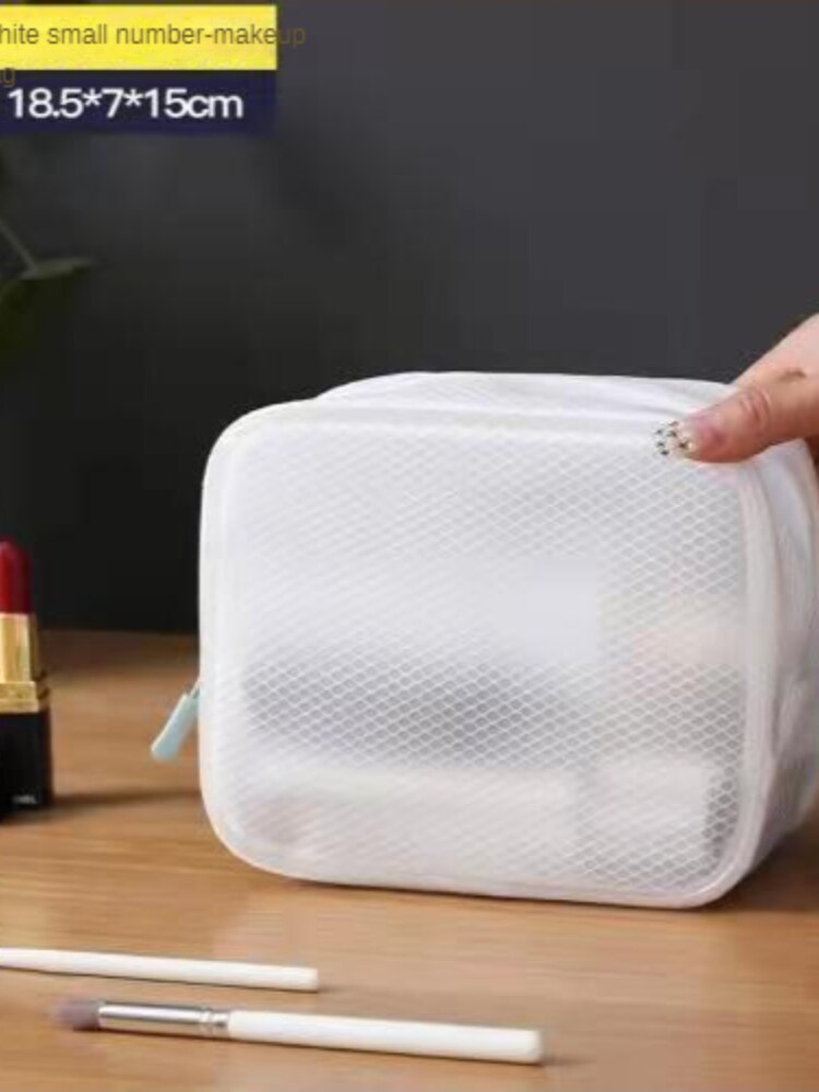 Transparent White EVA Cosmetic Bag Travel Storage Bag Waterproof Wash Bag Multi-specification Storage Bathroom Bag