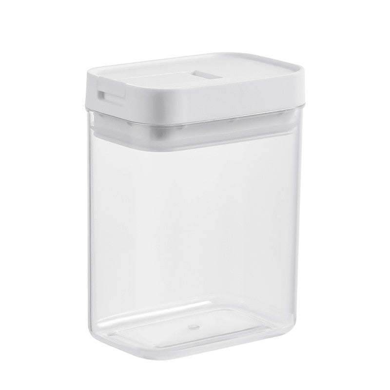 Kitchen storage box transparent whole grain sealed food jar plastic fresh storage jar easy to snap sealed jar