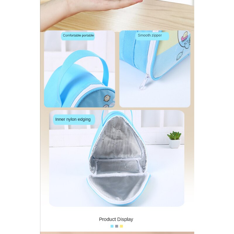 Insulation Bag Mother and Baby Food Environmental Protection Cute Portable Student Mini Three-dimensional Triangle Breakfast Bag